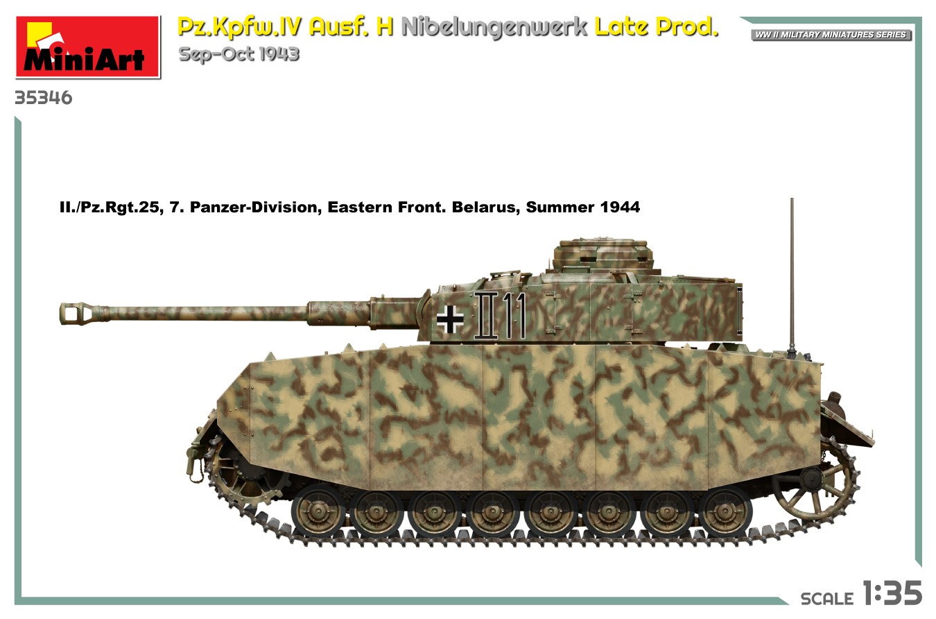 MiniArt 35346 1:35 Pz.Kpfw.IV Ausf. H Nibelungenwerk Late Prod. (Sep-Oct 1943)
