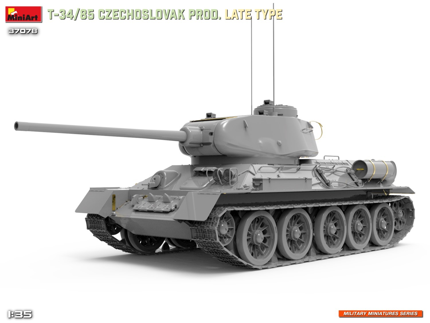 MiniArt 37078 1:35 T-34-85 Çekoslovak Üretimi Son Tip Tank Maketi