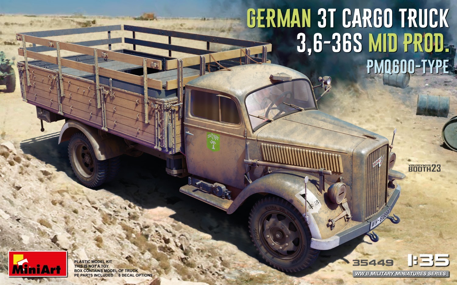 MiniArt 35449 1:35 Alman 3t Yük Kamyonu 3,6-36S Ara Üretim PmQ600-Tipi