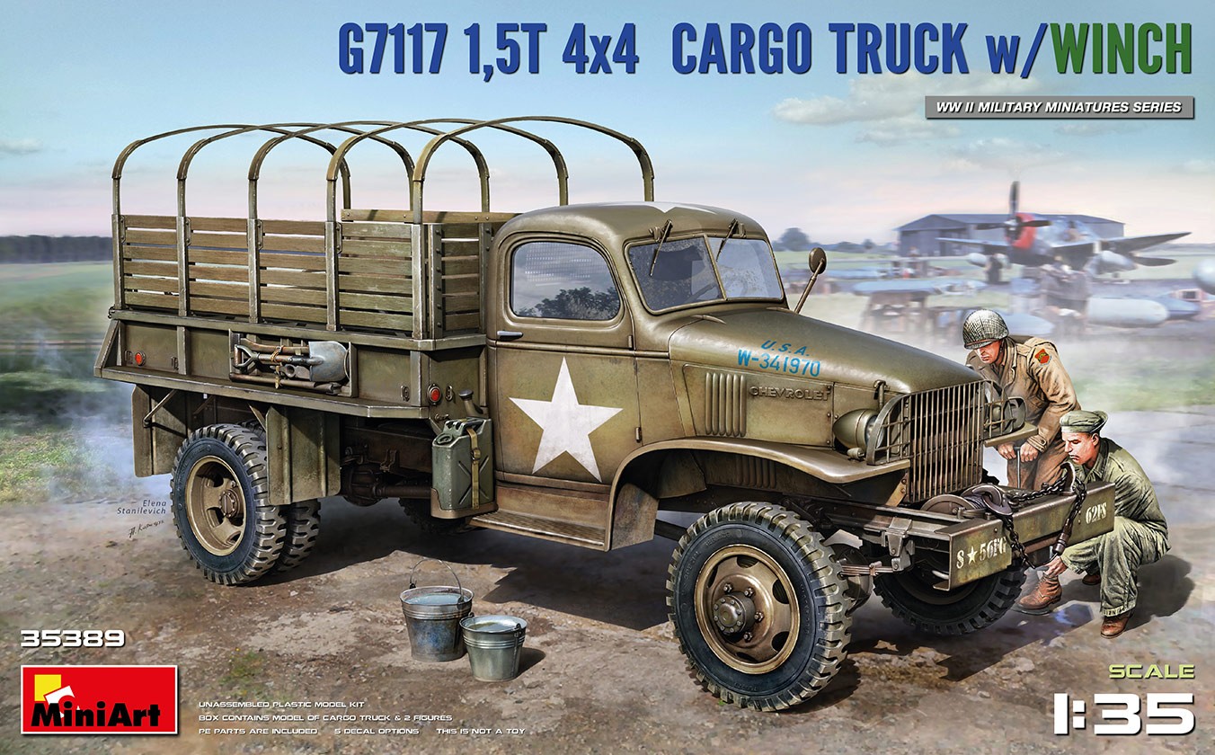 MiniArt 35389 1:35 G7117 1,5T 4×4 Vinçli Kasalı Kamyon