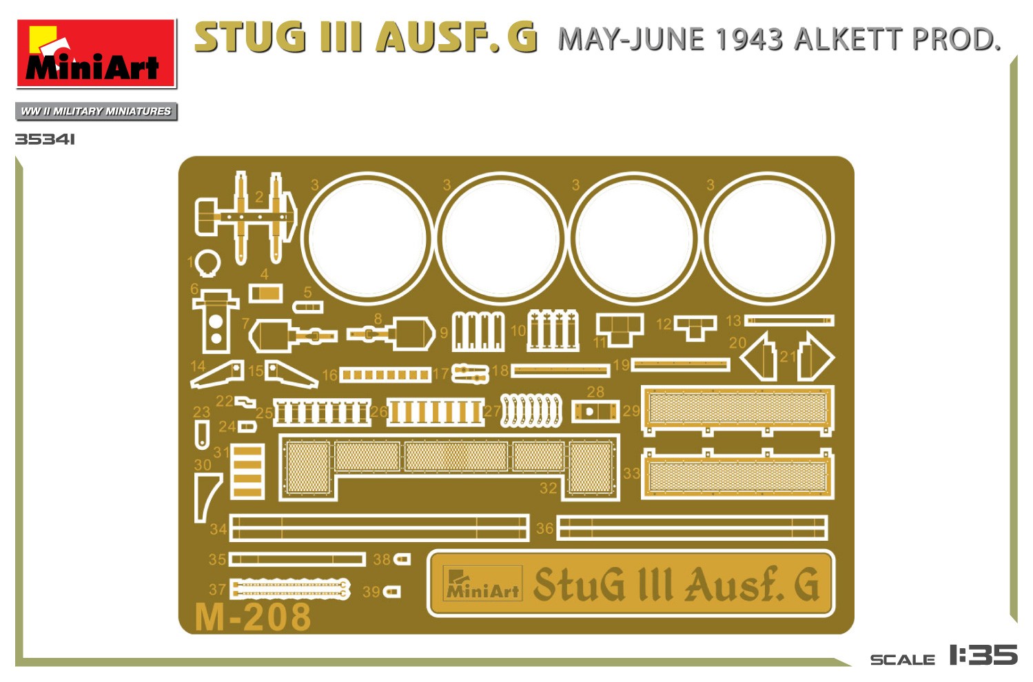 MiniArt 1:35 StuG III Ausf. G Mayıs-Haz. 1943 Alkett Prod.