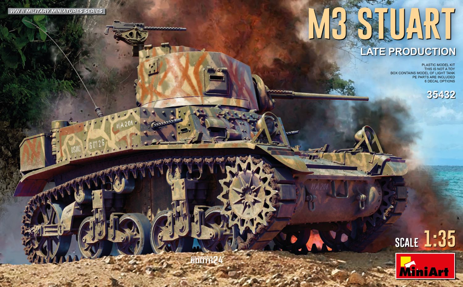 MiniArt 35432 1:35 M3 Stuart Hafif Tank Maketi. Late Prod.