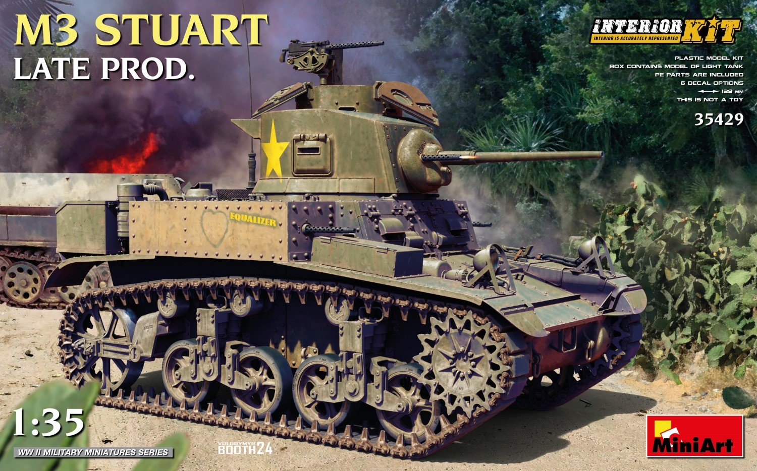 MiniArt 35429 1:35 M3 Stuart Geç Dönem Tank Maketi Interior Kit