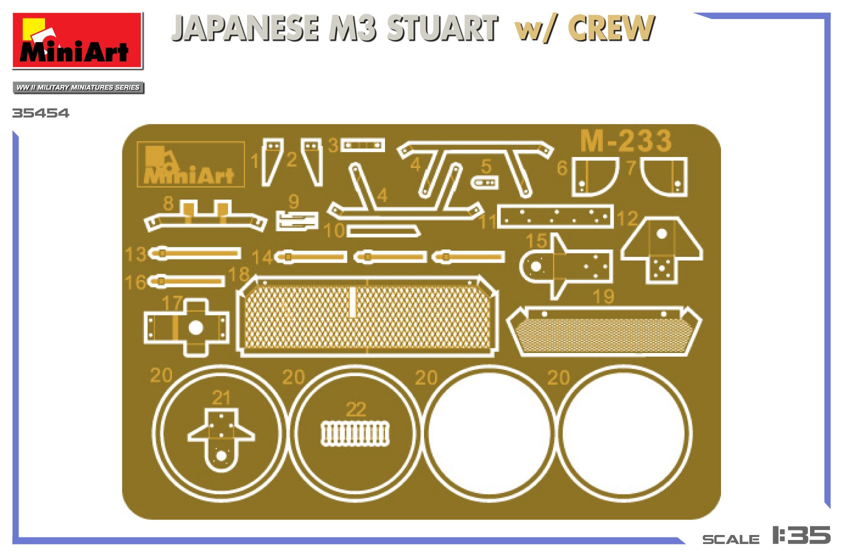 MiniArt 35454 1:35 Japon M3 Stuart, Mürettebatla birlikte
