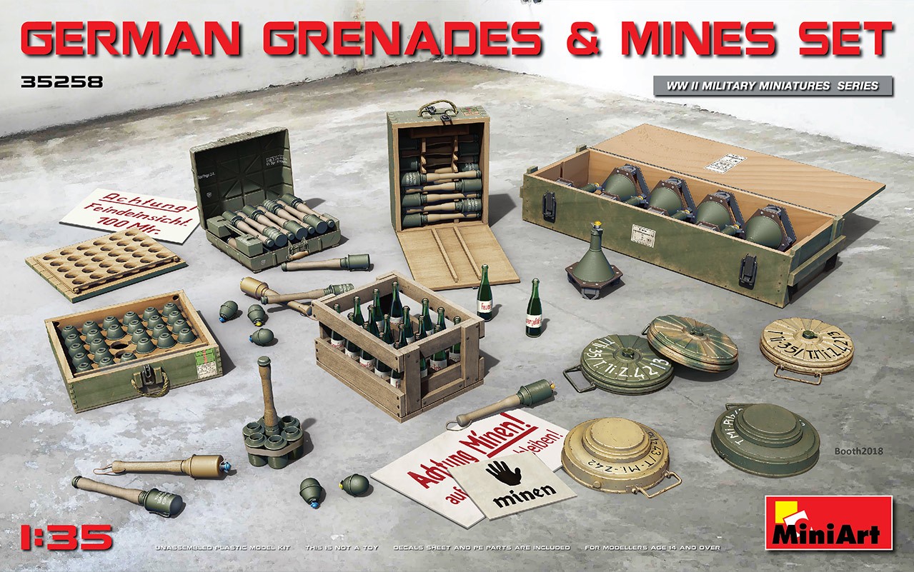 MiniArt 35258 1:35 Alman El Bombası & Mayın Seti