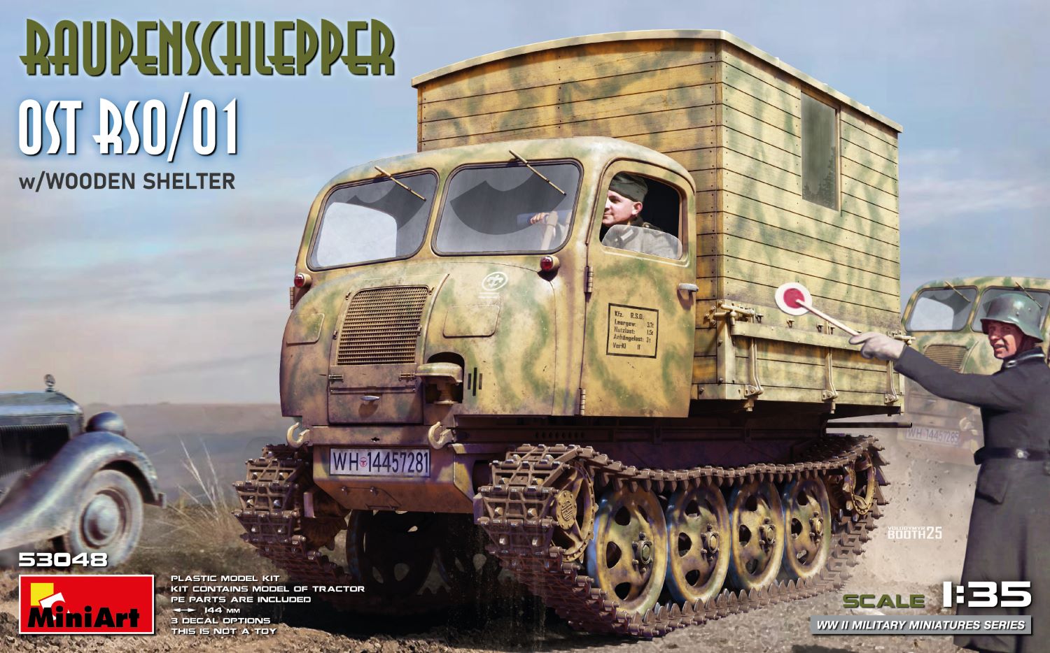 MiniArt 53048 1:35 Ahşap Sığınaklı Raupenschlepper Ost RSO/01 Maketi