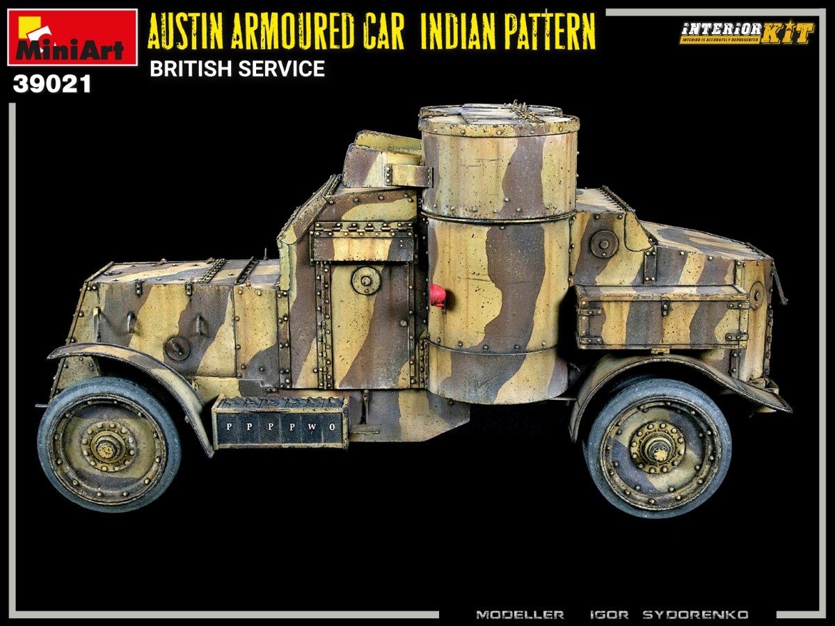 MiniArt 39021 1:35 Hint Desenli Austin Zırhlı Araba. İngiliz Servis. Interior Kit