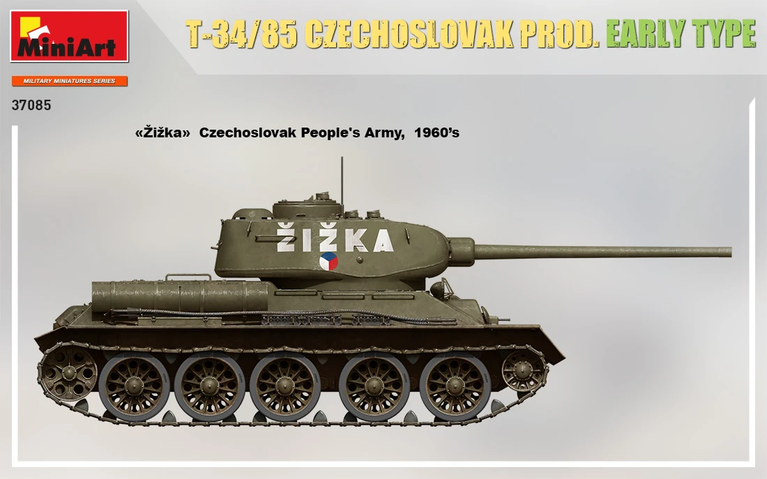 MiniArt 37085 1:35 T-34/85 Çekoslovakya Üretimi/İlk Model