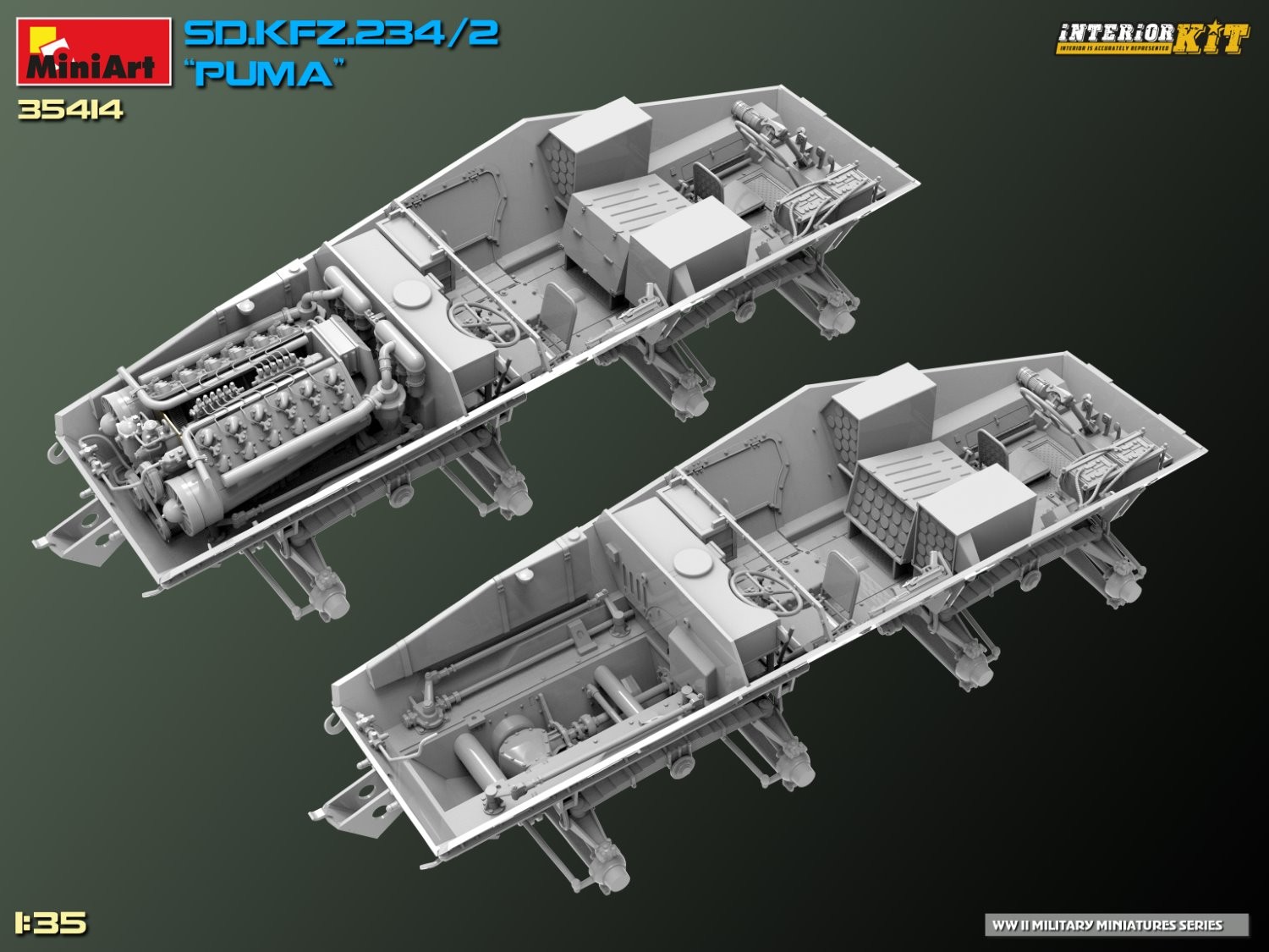 MiniArt 35414 1:35 Sd. Kfz. 234/2 Puma. Interior Kit