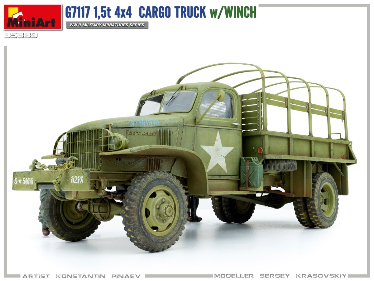 MiniArt 35389 1:35 G7117 1,5T 4×4 Vinçli Kasalı Kamyon