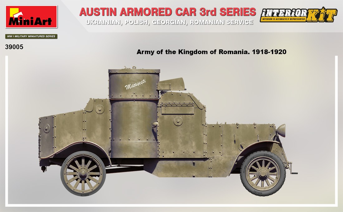 MiniArt 39005 1:35 Austin Zırhlı Araç 3. seri: Ukrayna, Polonya, Gürcistan, Romanya