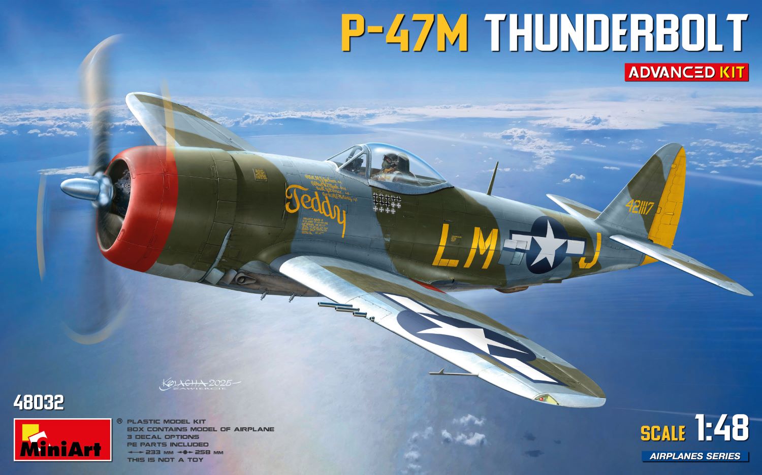MiniArt 48032 1:48 P-47M Thunderbolt. İleri Düzey Uçak Maket Kit