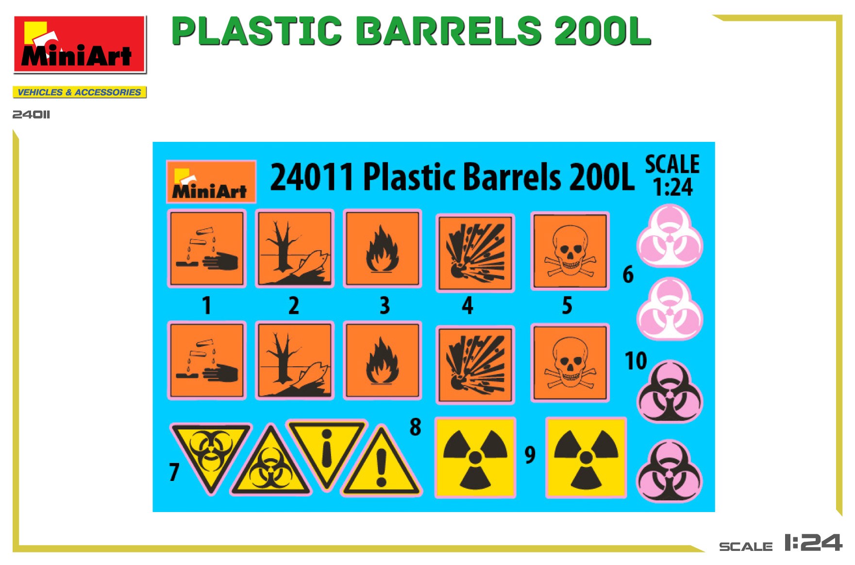 MiniArt 1:24 Plastik Bidonlar 200L.