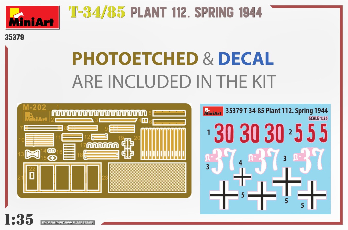 MiniArt 35379 1:35 T-34-85 Plant 112 - İlkbahar 1944