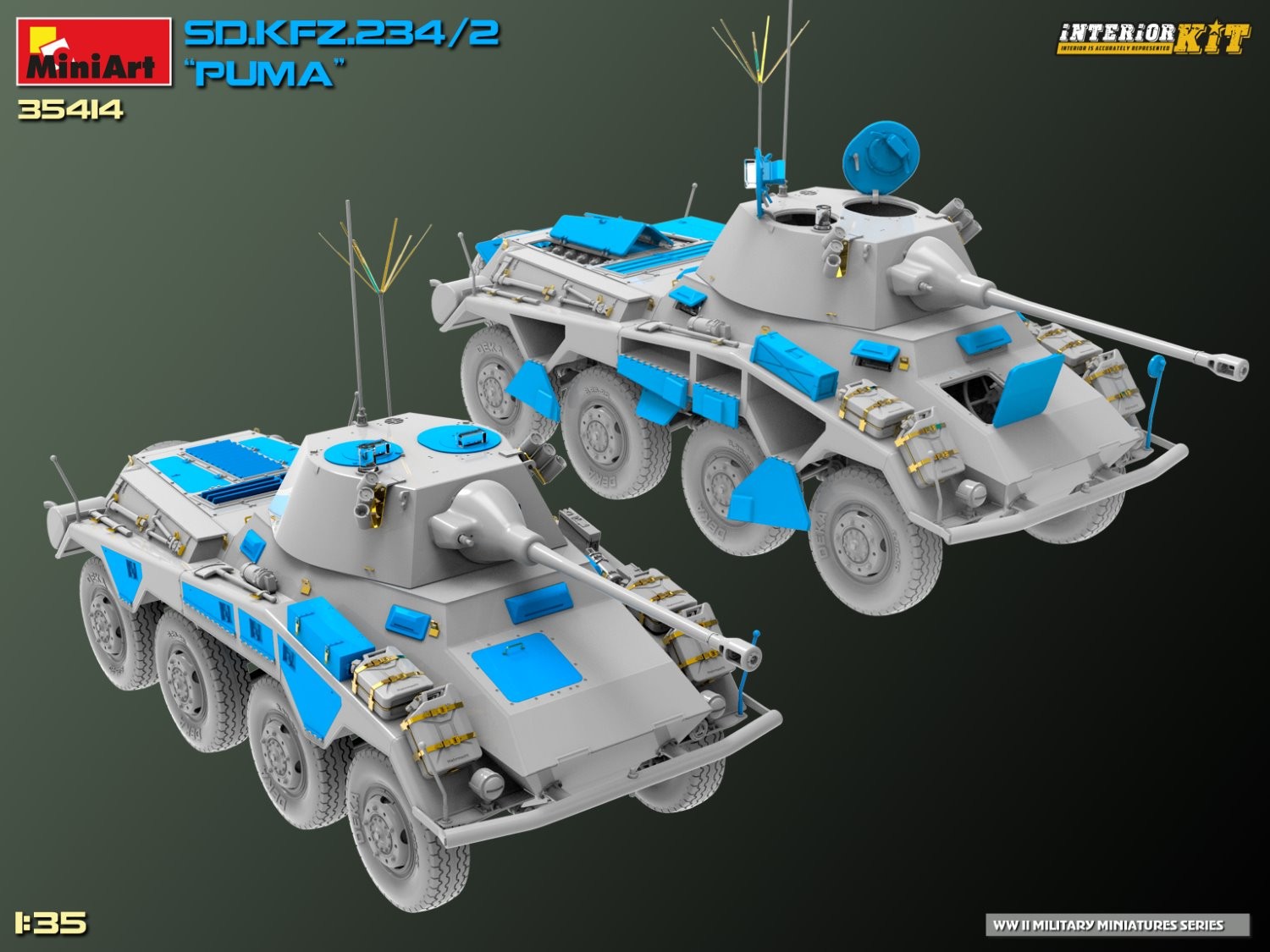 MiniArt 35414 1:35 Sd. Kfz. 234/2 Puma. Interior Kit
