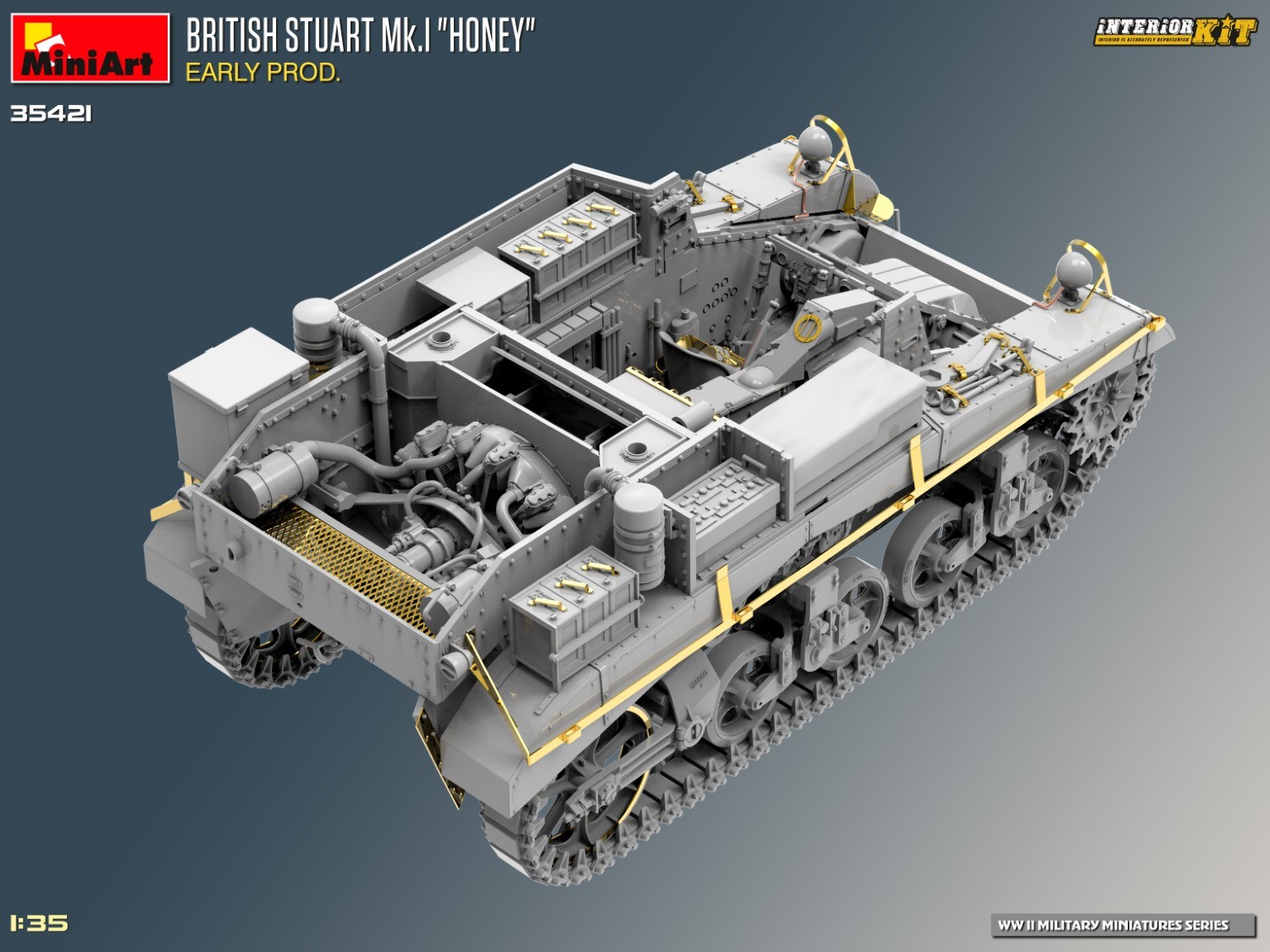 MiniArt 35421 1:35 İngiliz Stuart Mk.I "Honey" Erken Üretim. Interior Kit