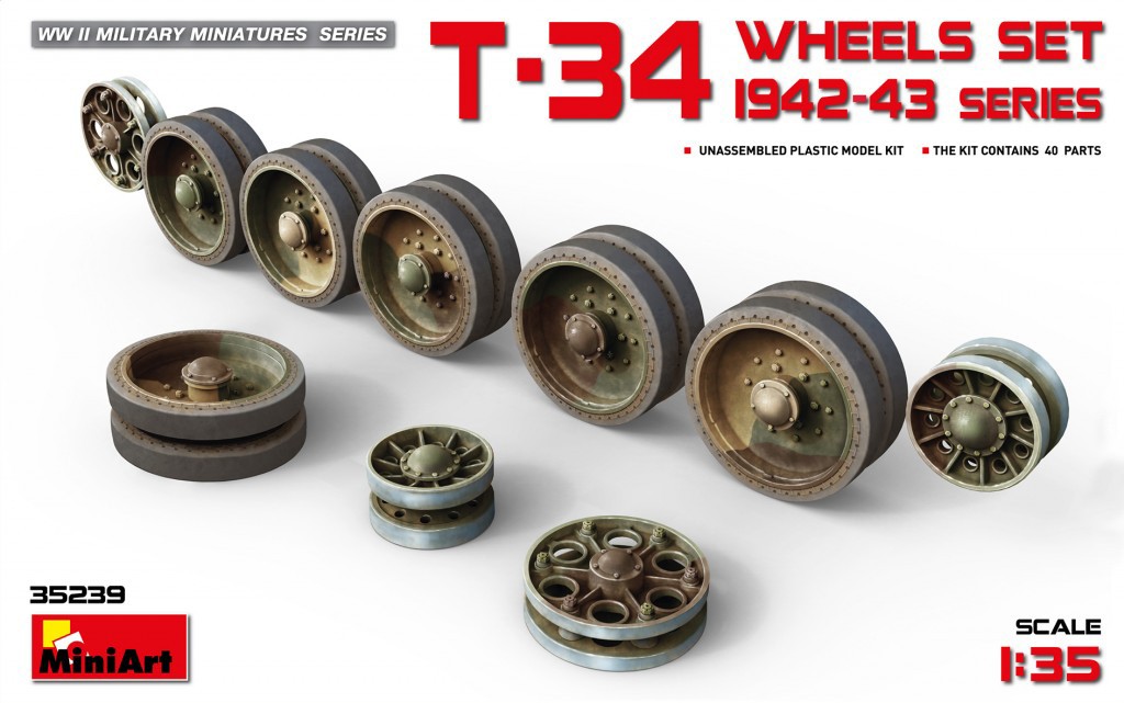 MiniArt 35239 1:35 T-34 Tekerlek Seti 1942-43 Serisi