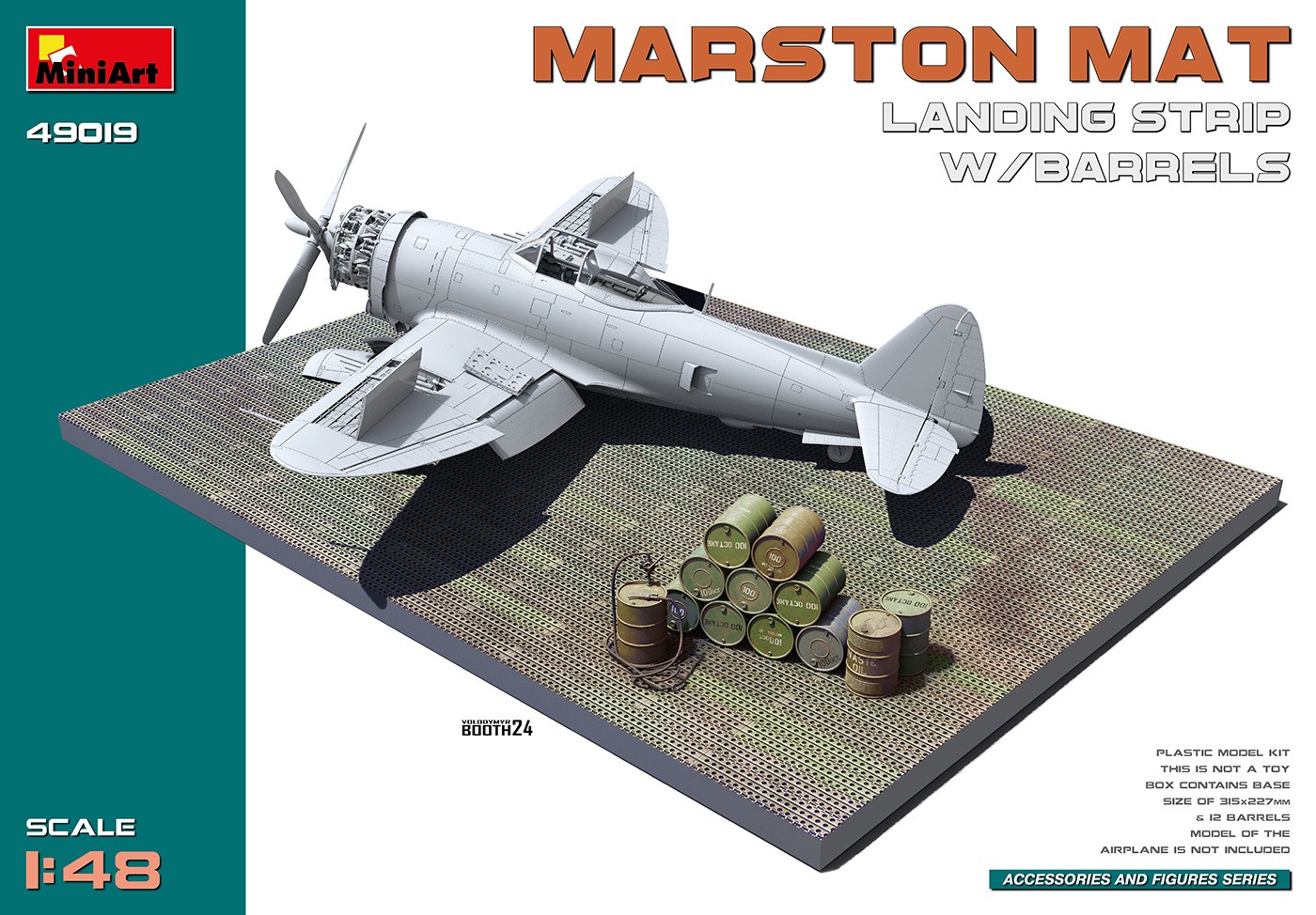 MiniArt 49019 1:48 Marston Mat İniş Pisti ve Variller