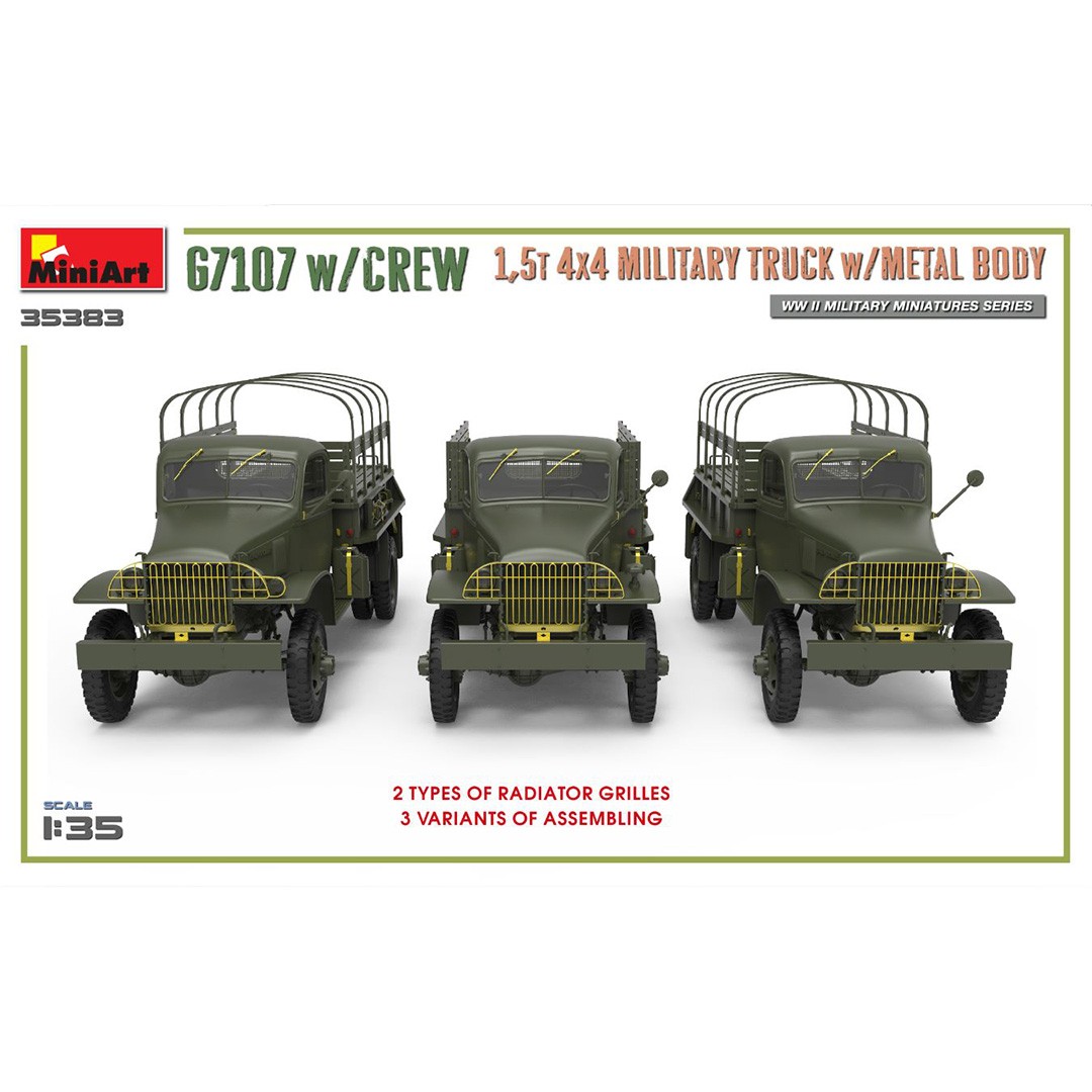 MiniArt 35383 1:35 G7107 1,5t 4x4 Metal Kamyon Mürettebat ile birlikte