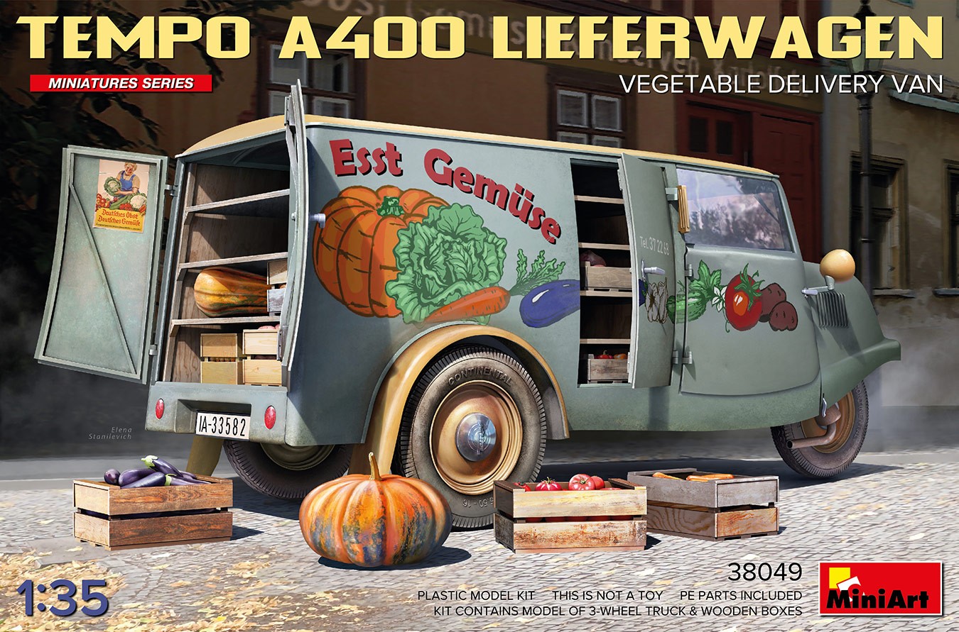 MiniArt 38049 1:35 Tempo A400 Lieferwagen. Sebze Taşıma Aracı