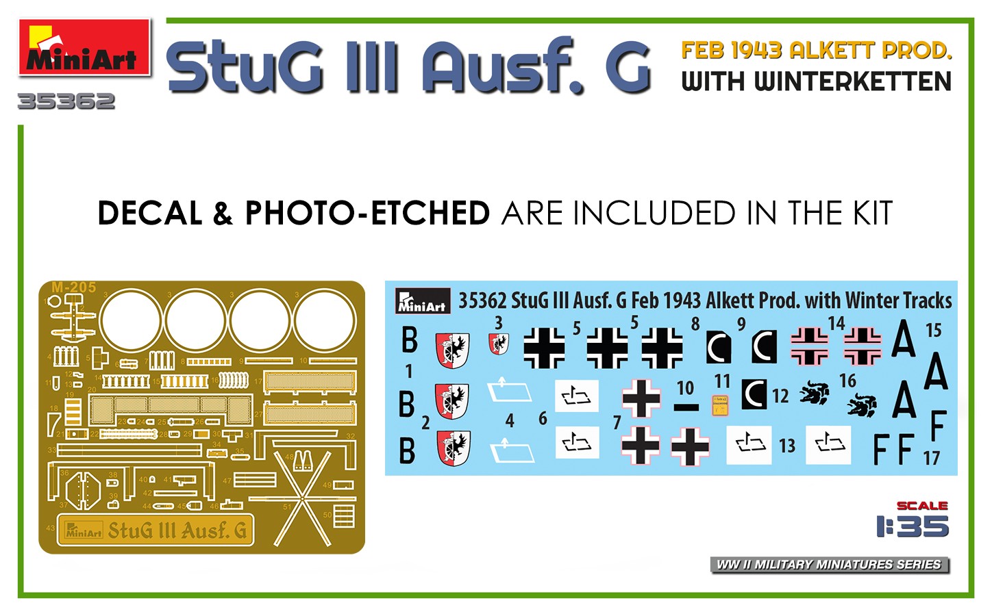 MiniArt 35362 1:35 StuG III Ausf. G Feb 1943 Alkett Prod with Winterketten