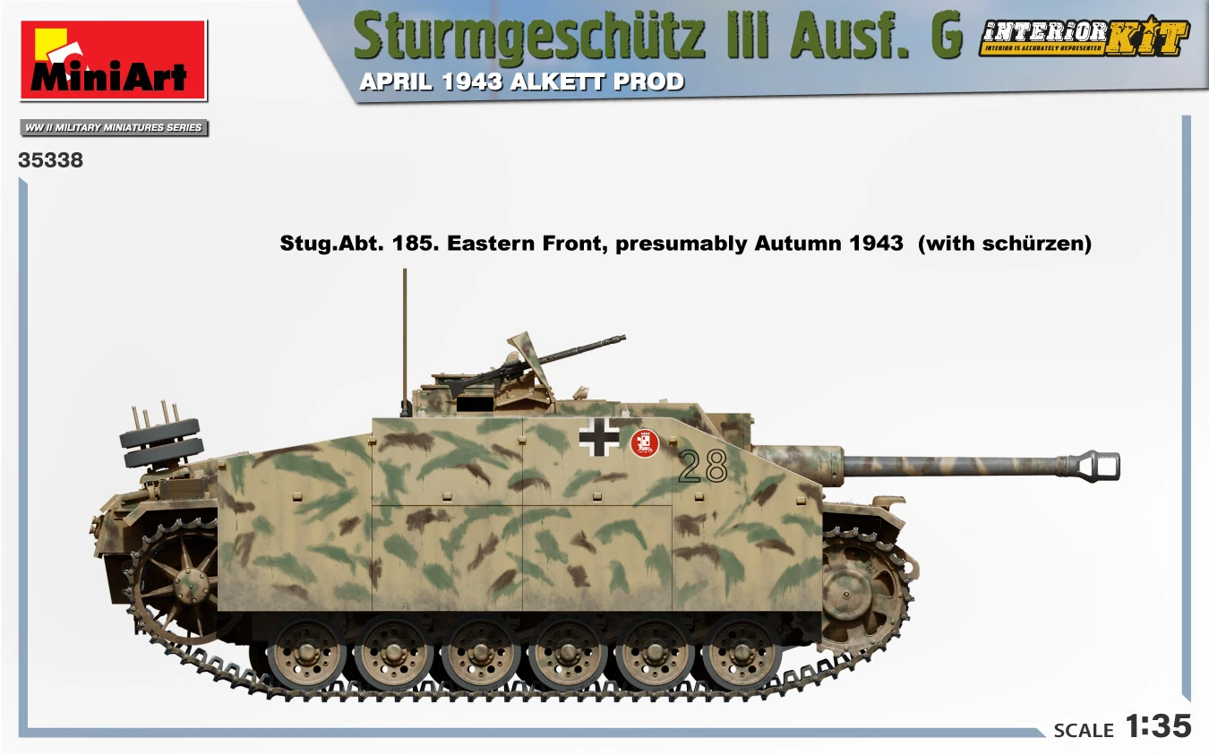 MiniArt 35338 1:35 Sturmgeschutz III Ausf. G April 1943 Alkett Prod. Interior Kit