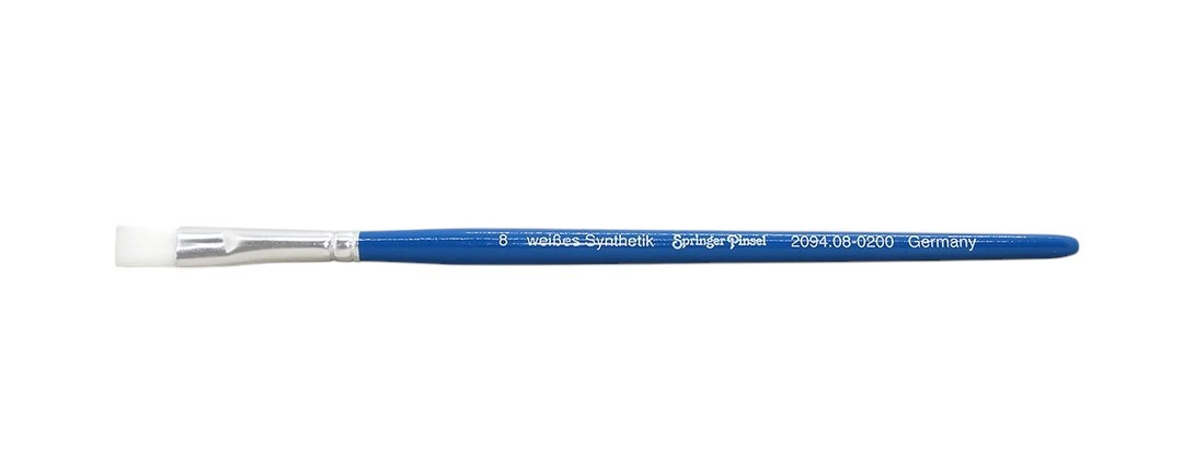 Springer Pinsel Hobbypinsel Sentetik Beyaz Yassı Kıllı Fırça 08