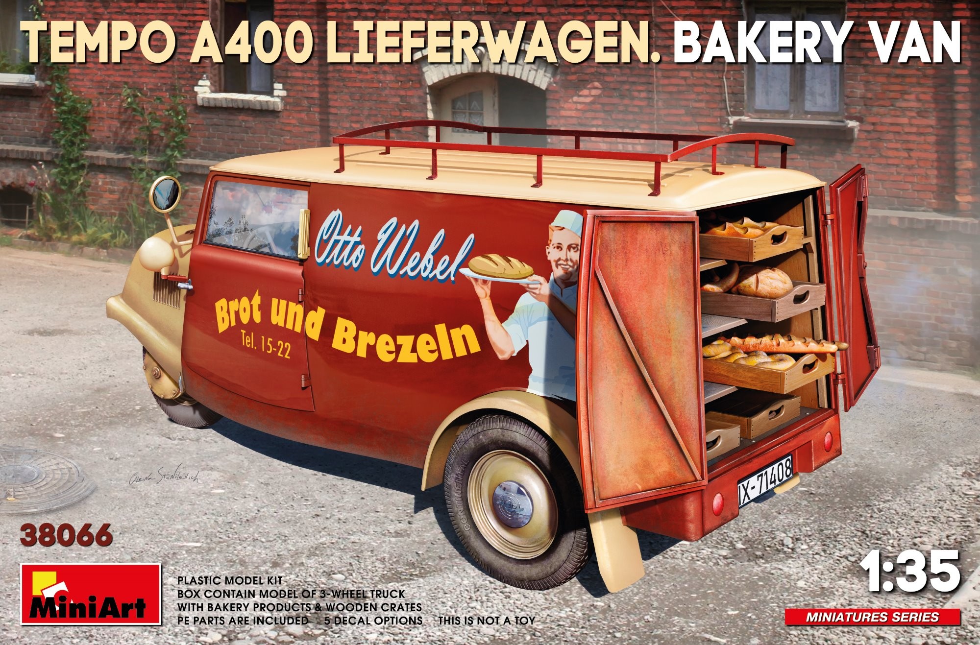 MiniArt 38066 1:35 1:35 Tempo A400 Lieferwagen. Fırıncı Kamyoneti