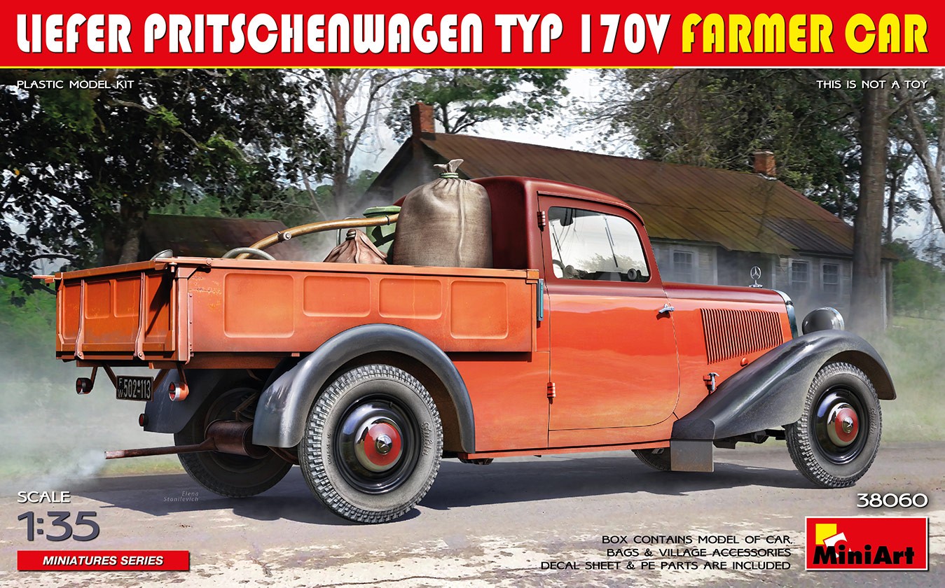 MiniArt 38060 1:35 Liefer Pritschenwagen Typ 170V Çiftçi Aracı