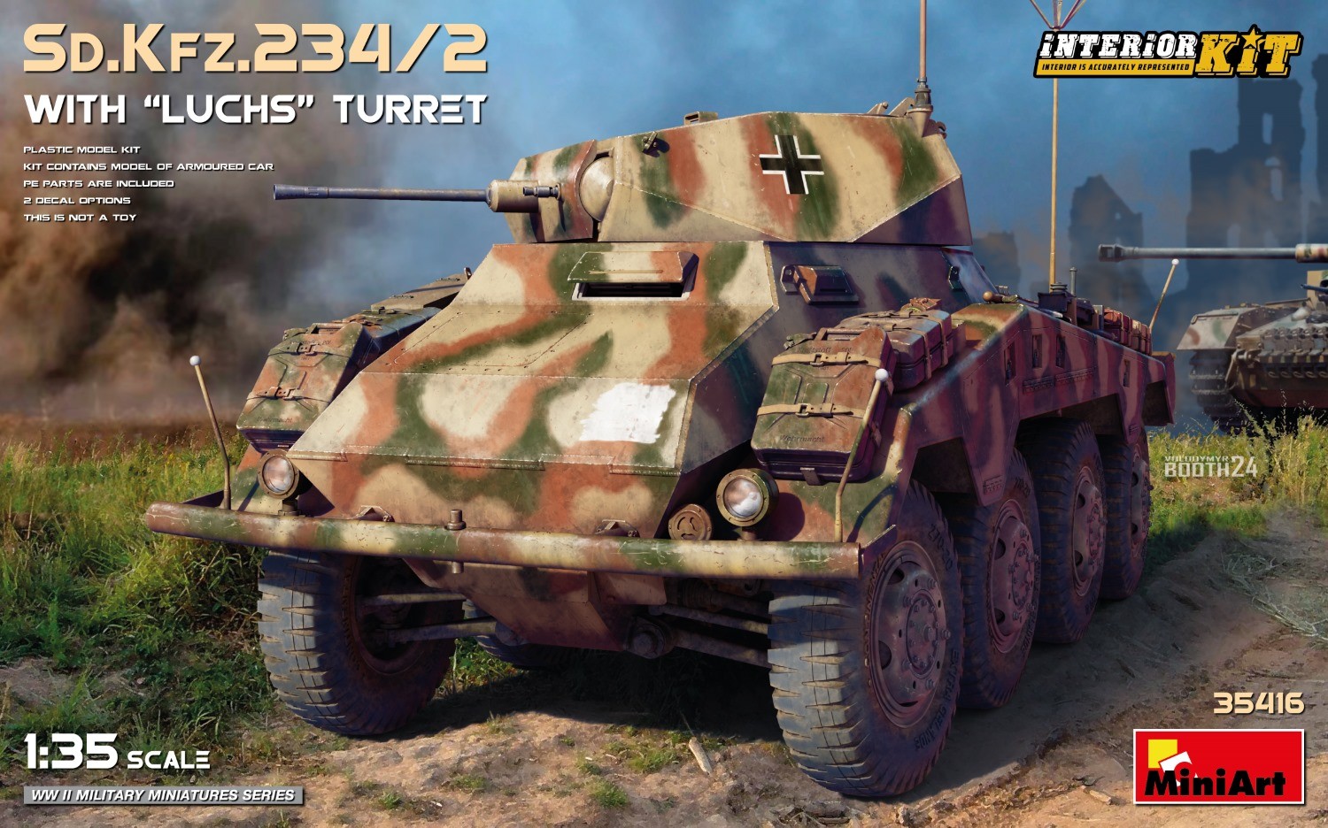 MiniArt 1:35 "Luchs" Kulesi ile Sd. Kfz. 234/2 Interior Kit