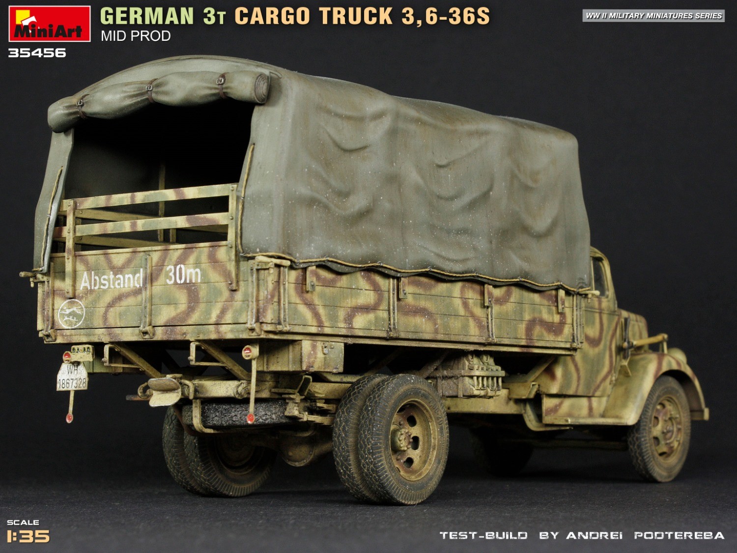MiniArt 35456 1:35 Alman 3t Yük Kamyonu 3,6-36S Ara Üretim