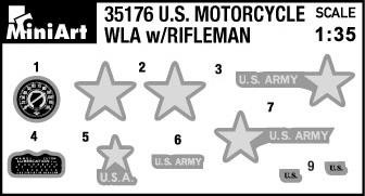 MiniArt 35179 1:35 Amerikan Motorsiklet WLA. Tüfekli Er ile birlikte.