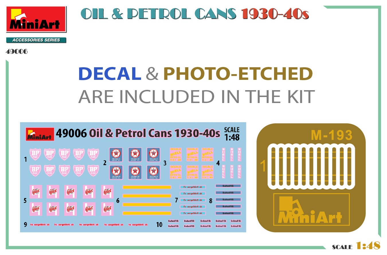 MiniArt 49006 1:48 Yağ & Petrol Bidonları 1930-40'lar