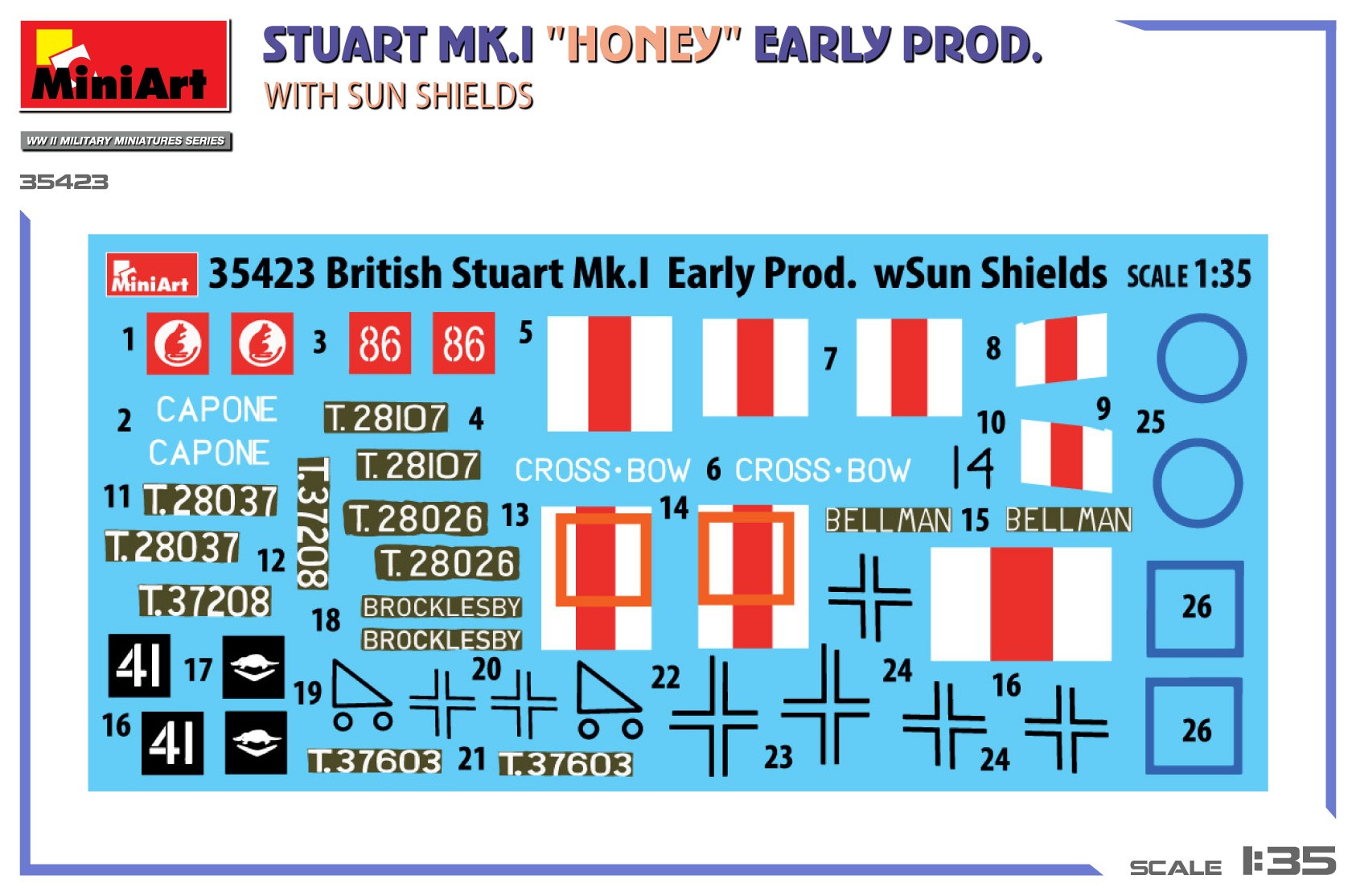 MiniArt 35423 1:35 Stuart Mk.I "Honey" Tank Maketi