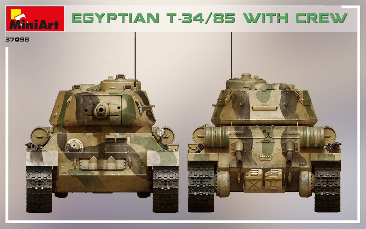 MiniArt 37098 1:35 T-34/85 Mısır - Mürettebatı ile birlikte
