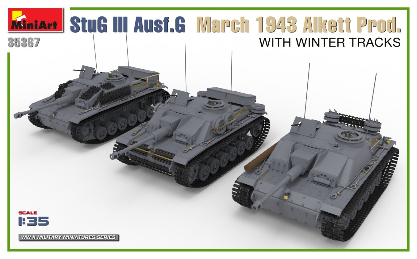 MiniArt 35367 1:35 StuG III Ausf. G Mart 1943 Alkett Prod Kış Paleti ile. Interior Kit