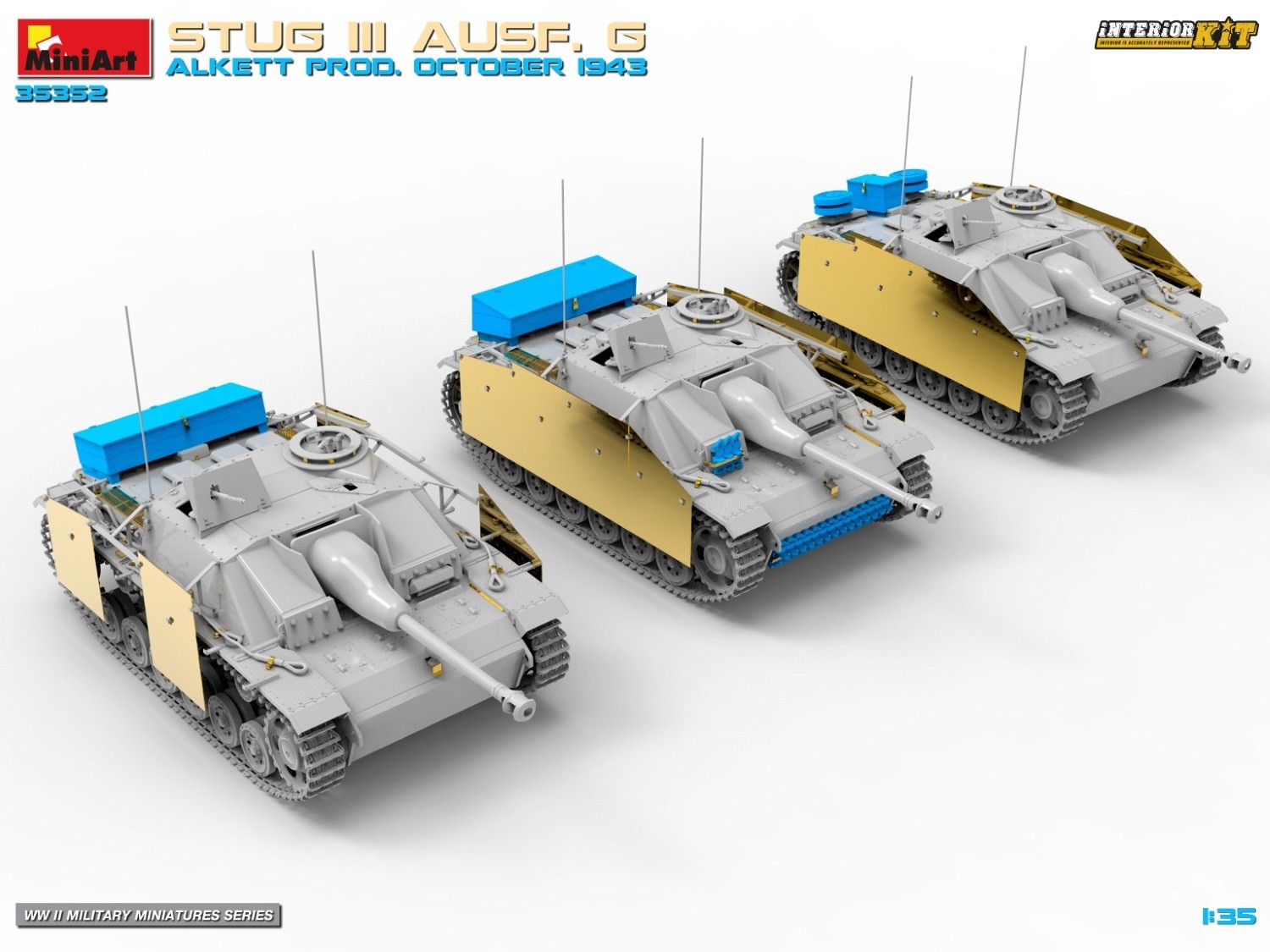 MiniArt 35352 1:35 1:35 Stug III Ausf. G Ekim 1943 Alkett Prod. Interior Kit