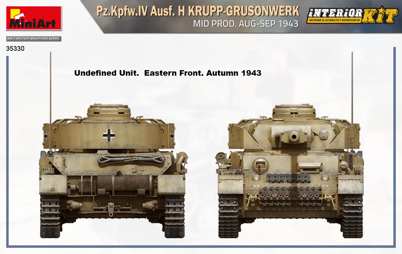 MiniArt 35330 1:35 Pz. Kpfw. IV Ausf H Krupp - Grusonwerk Mid. Prod. Ağustos-Eylül 1943 Interior Kit