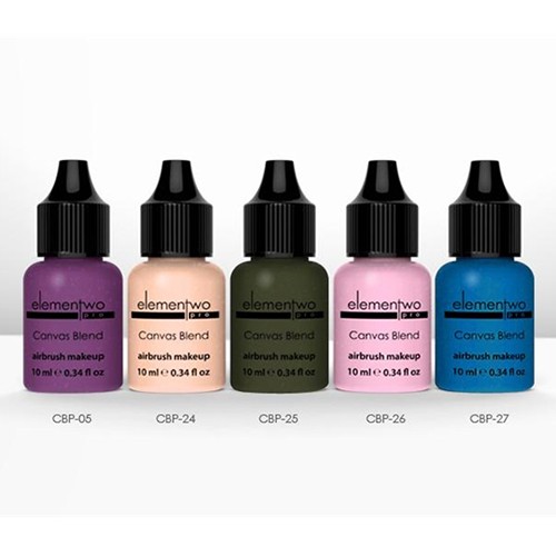 Elementwo Pro Canvas Blend Airbrush Makeup Parlak Boya Kiti 5x10ml.