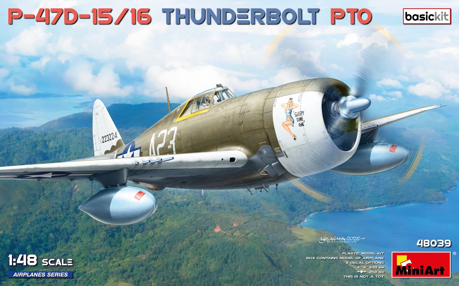 MiniArt 48039 1:48 P-47D-15/16 Thunderbolt PTO Razorbacks Temel Kit