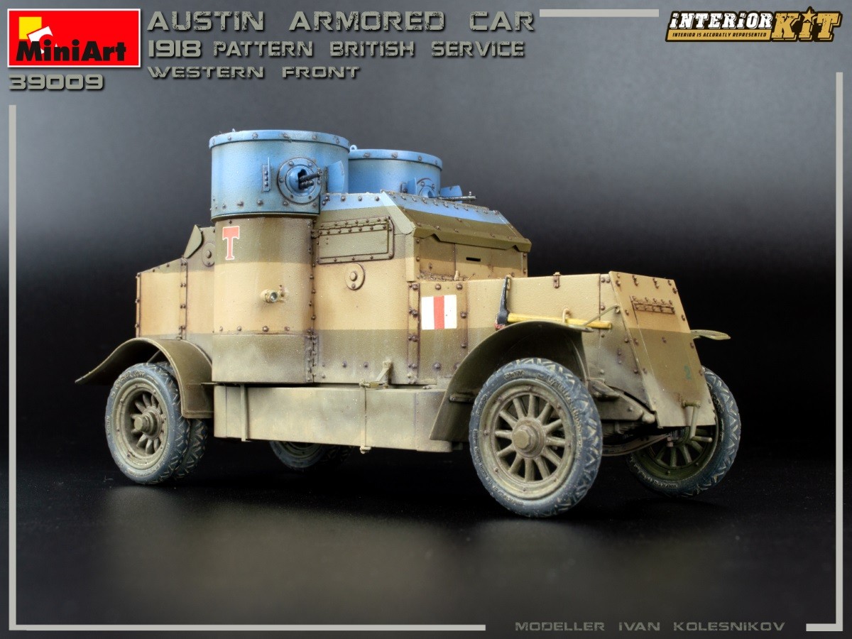 MiniArt 39009 1:35 Austin Zırhlı Araç 1918 Model. İngiliz servisi-Batı-Interior Kit