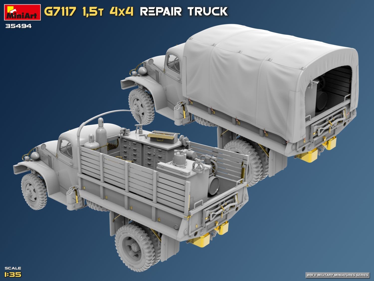 MiniArt 35494 1:35 G7117 1,5t 4x4 Tamir Kamyon Maketi