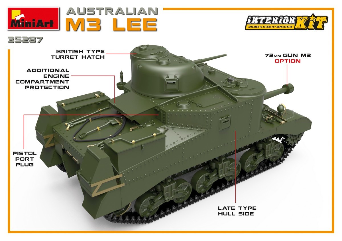 MiniArt 35287 1:35 Avustralya M3-Lee Interior Kit