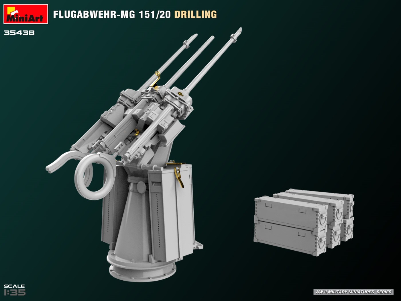 MiniArt 35438 1:35 Flugabwehr-MG 151/20 Drilling