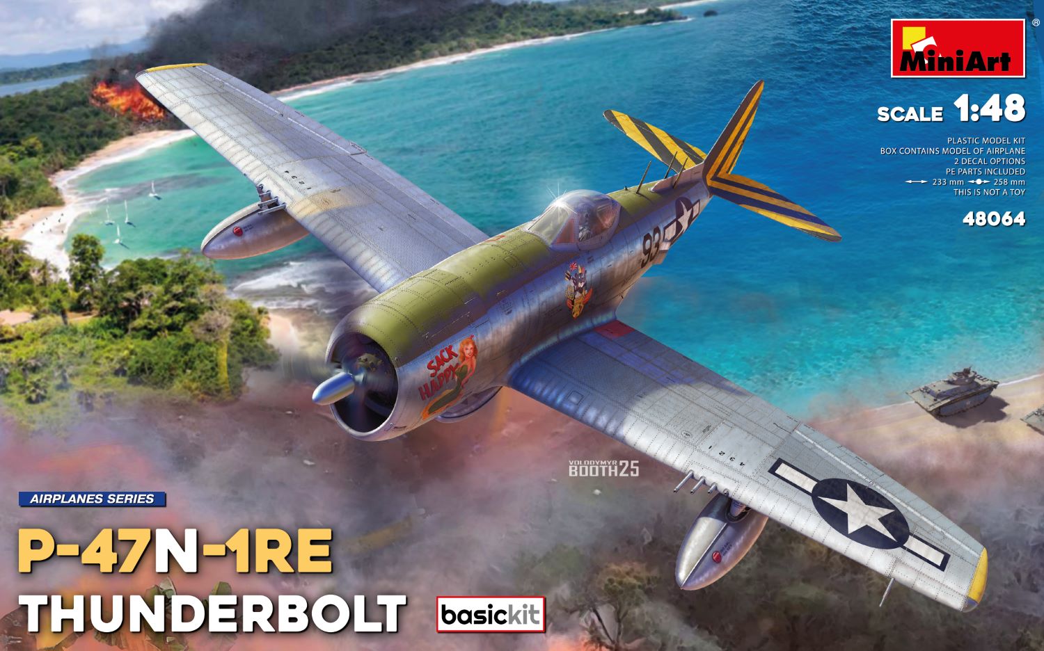 MiniArt 48064 1:48 P-47N-1RE Thunderbolt Maketi. Basic Kit