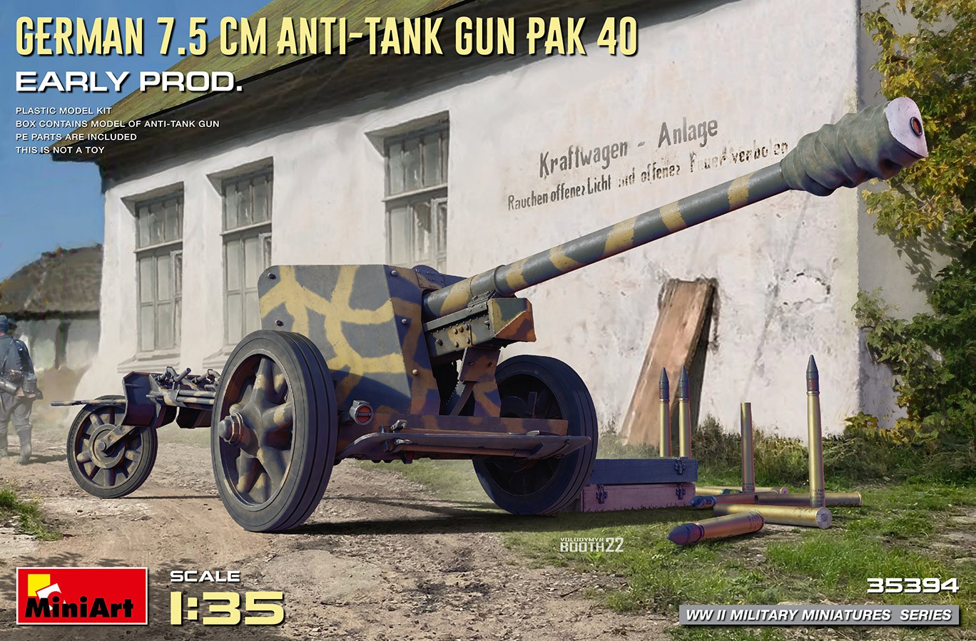 MiniArt 35394 1:35 Alman 7,5 cm Tanksavar Topu PaK40. Early Production
