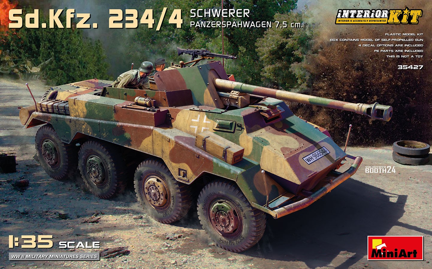 MiniArt 35427 1:35 Sd. Kfz. 234/4 Schwere Panzerspahwagen 7,5 cm. Interior Kit
