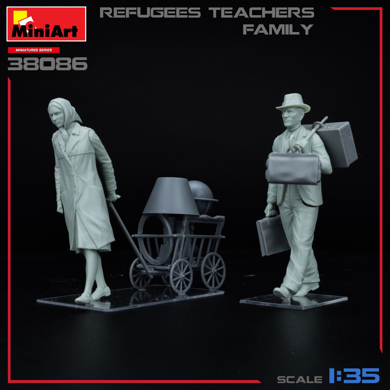 MiniArt 38086 1:35 1:35 Sığınmacılar. Öğretmen Aile.