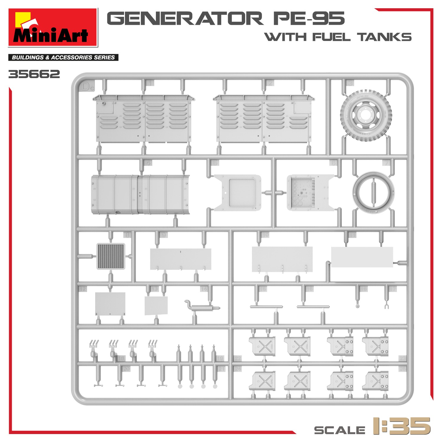 MiniArt 35662 1:35 Yakıt Tankları ile PE-95 Jeneratör Maketi