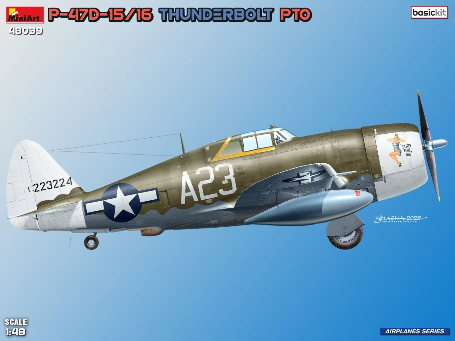 MiniArt 48039 1:48 P-47D-15/16 Thunderbolt PTO Razorbacks Temel Kit